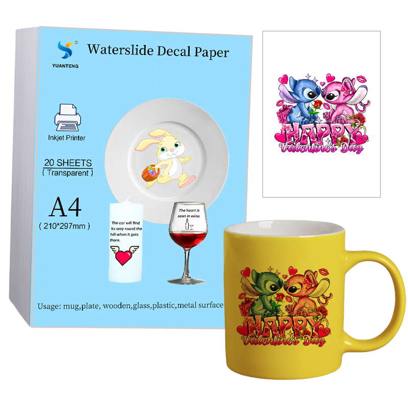 Waterslide Decal Paper - 20Sheets/Bag Blue Backing Water Transfer Paper