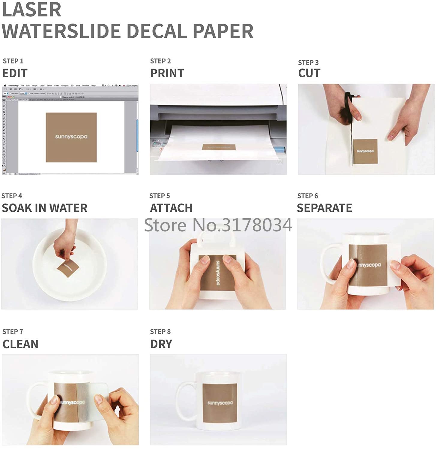 20 Tờ A4 Trắng In Laser Màu Tr - đánh giá và giá Waterslide Decal Paper