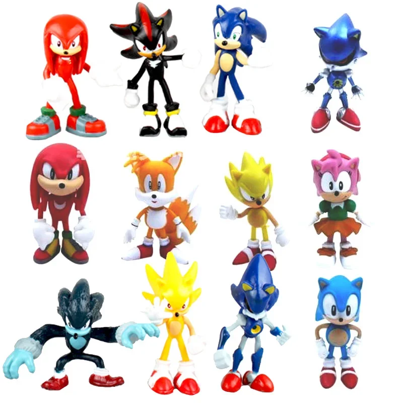 6Pieces/Set Sonic Action Figur - đánh giá và giá Model Kit Sonic