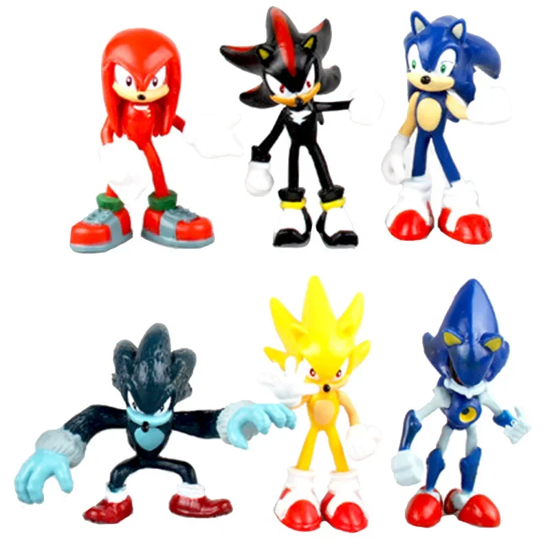 6Pieces/Set Sonic Action Figur - đánh giá và giá Model Kit Sonic