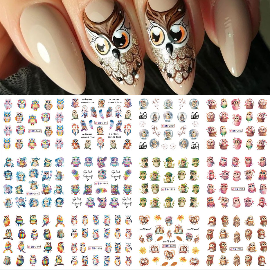 12Design Autumn Animal Nail Ar - đánh giá và giá Waterslide Decal Paper