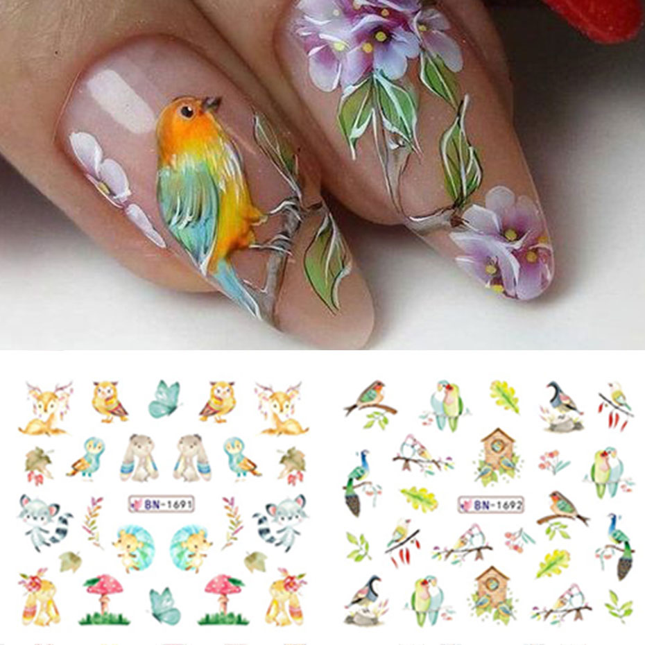 12Design Autumn Animal Nail Ar - đánh giá và giá Waterslide Decal Paper
